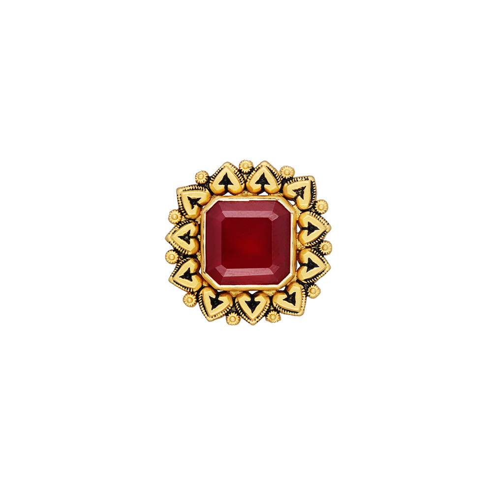 Vintage Red Diamond Engagement Ring, Fancy Color Wedding Ring 14K Black  Gold 1.16 Carat Certified Halo Pave Unique